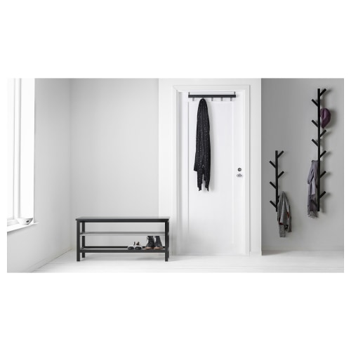 IKEA TJUSIG Shoe Storage Bench Black Hallway Urban Sales